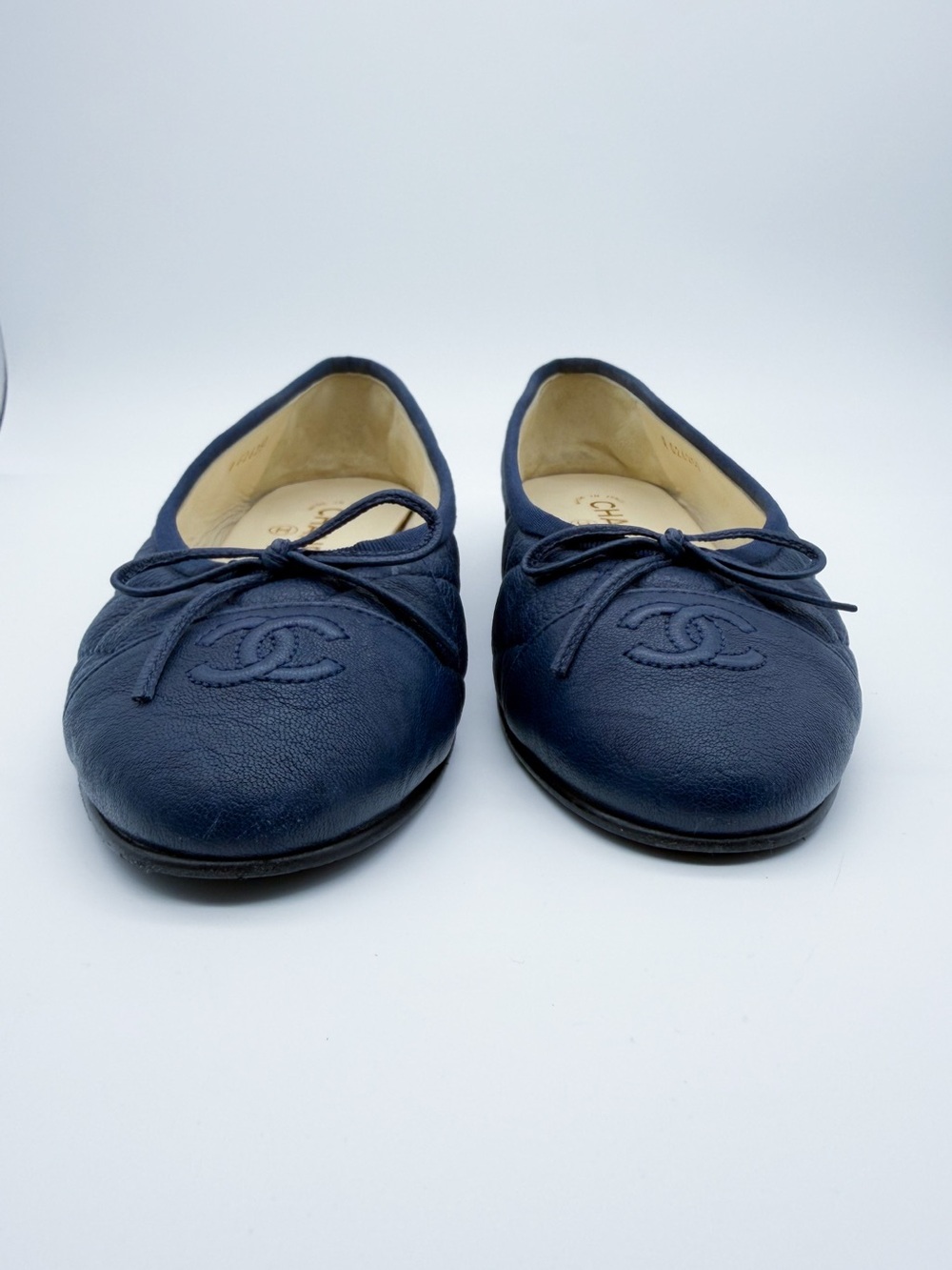 CHANEL Quilted Aged Calfskin Leather Flats - Picture 3 of 12